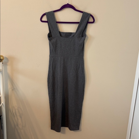 Reformation Cassie Square Neck Slit Midi Dress - Picture 6 of 8